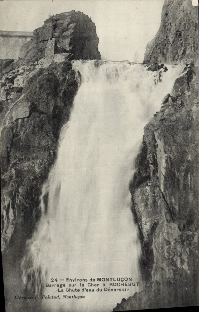 Wasserfall des Déversoir — Umgebung von Montluçon — Librairie F. Pointud, Montluçon - Vorderseite
