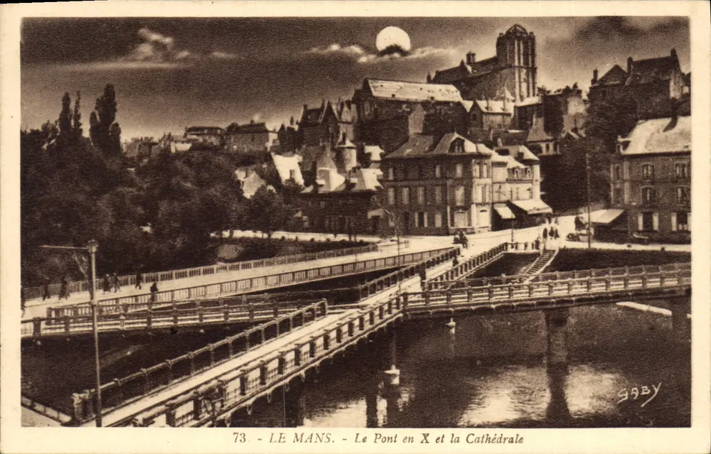 Le Mans — Die Brücke X und die Kathedrale — G. Armand, Verlag, Nantes - Vorderseite