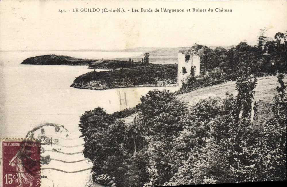 Le Guildo (C.-du-N.) — Die Ufer des Arguenon und Ruinen des Schlosses — n°141 - Vorderseite