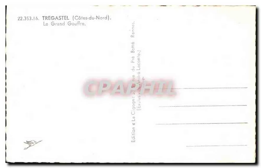 TREGASTEL (Côtes-du-Nord) — Der Große Schlund — Edition du Pré Botté - Rückseite