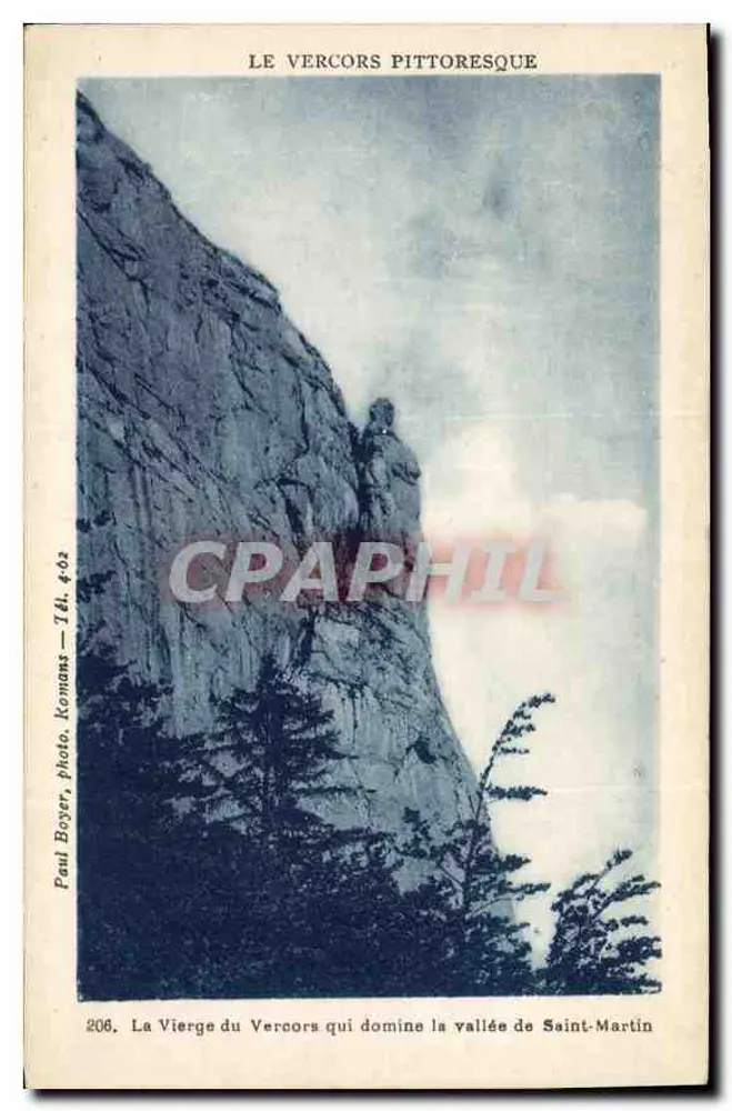 Die Jungfrau von Vercors, die die Tal der Saint-Martin überragt — Paul Boyer, Foto. Romans — Nr. 206 - Vorderseite