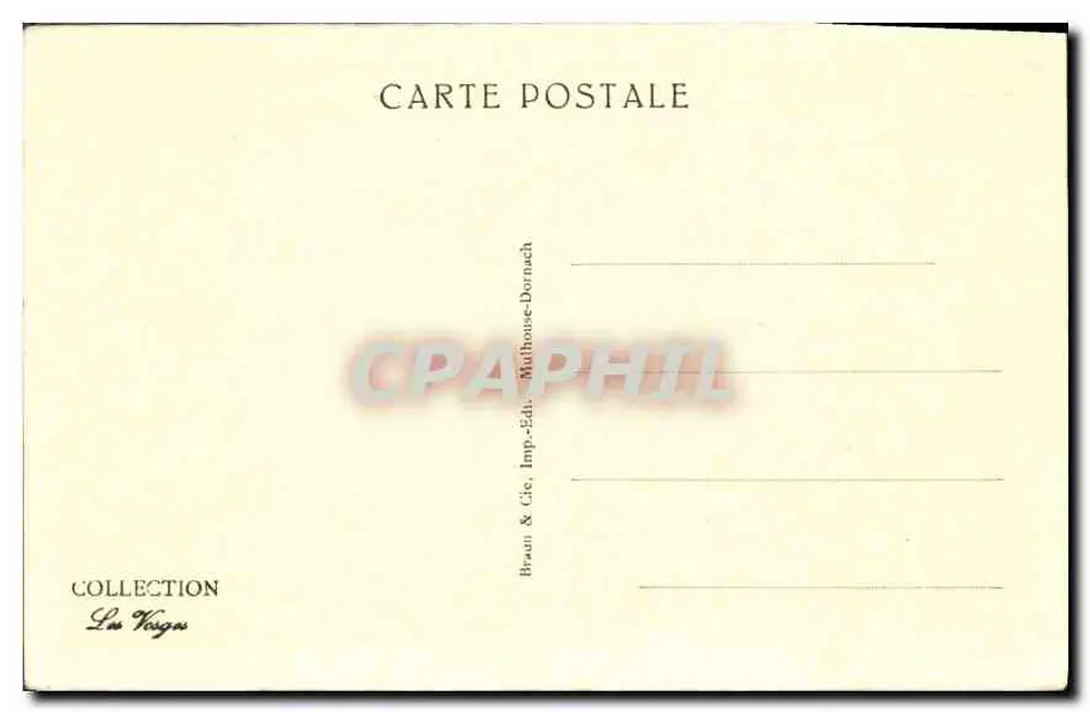 Gérardmer — O Saut de la Bourrique — Braun & Cie, Mulhouse-Dornach - Verso