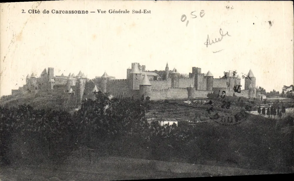 Cidade de Carcassonne — Vista Geral Sudeste — Editor não identificado, n°2 - Frente