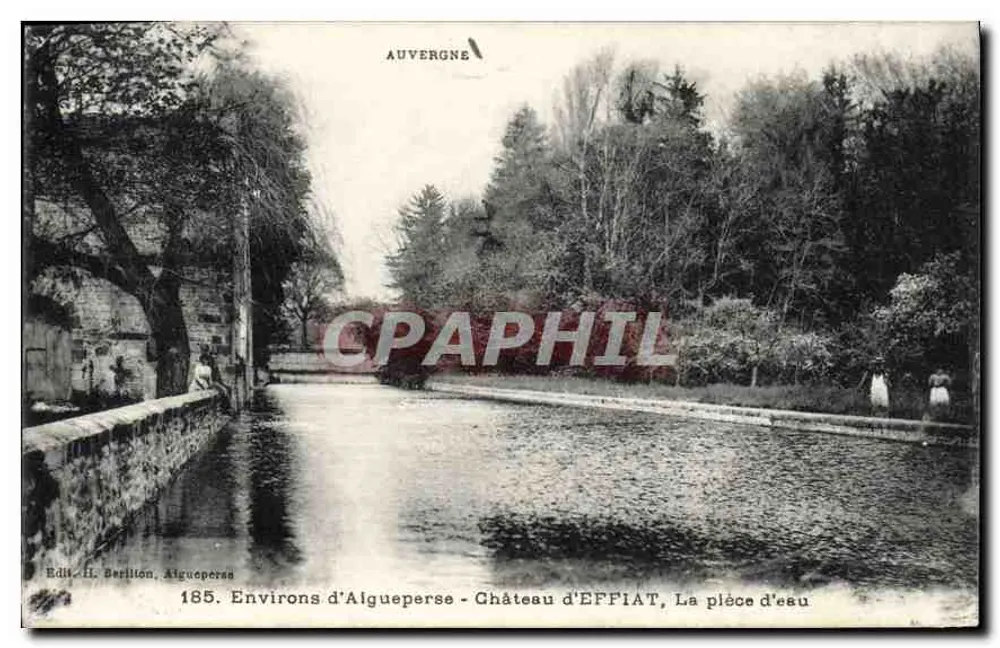 Um Aigueperse — Schloss Effiat, Die Wasserstelle — Édit. H. Berlition, Aigueperse, n°185 - Vorderseite