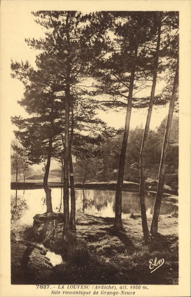 Romantischer Ort Grange-Neuve — La Louvesc (Ardèche), H. 4050 m — Verlag Elmy, Nr. 7827 - Vorderseite