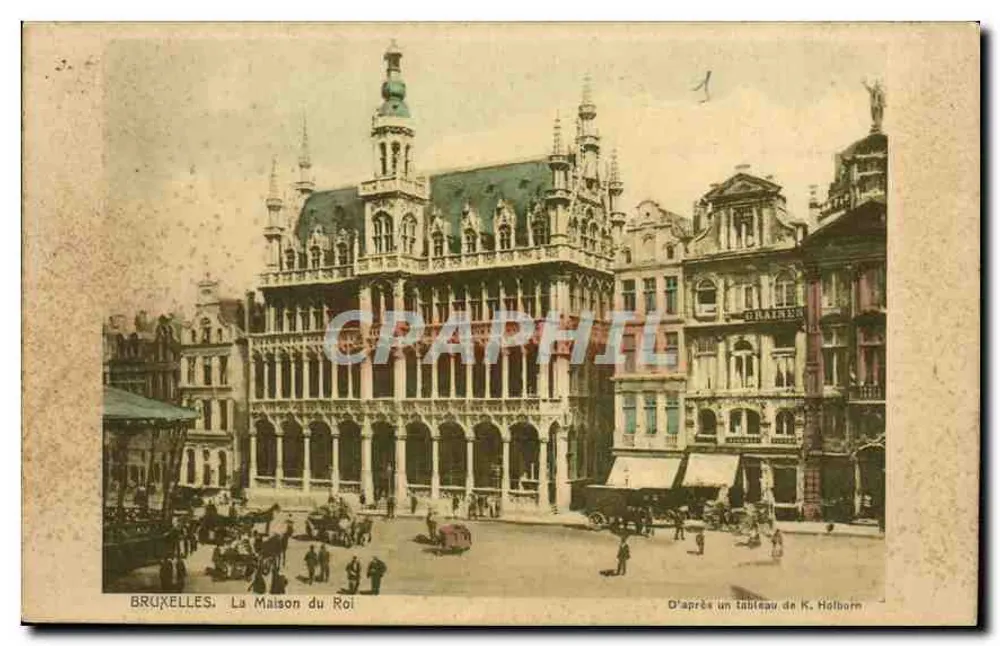 Brüssel, Das Königshaus — nach einem Gemälde von K. Holborn - Vorderseite
