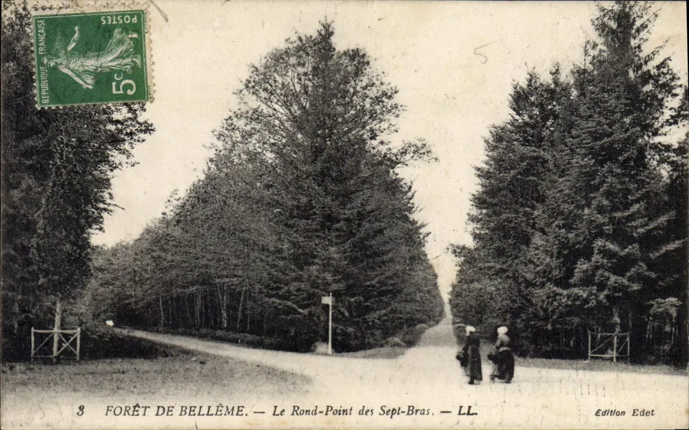 Forêt de Bellême — Le Rond-Point des Sept-Bras — Edition Edet - Vorderseite