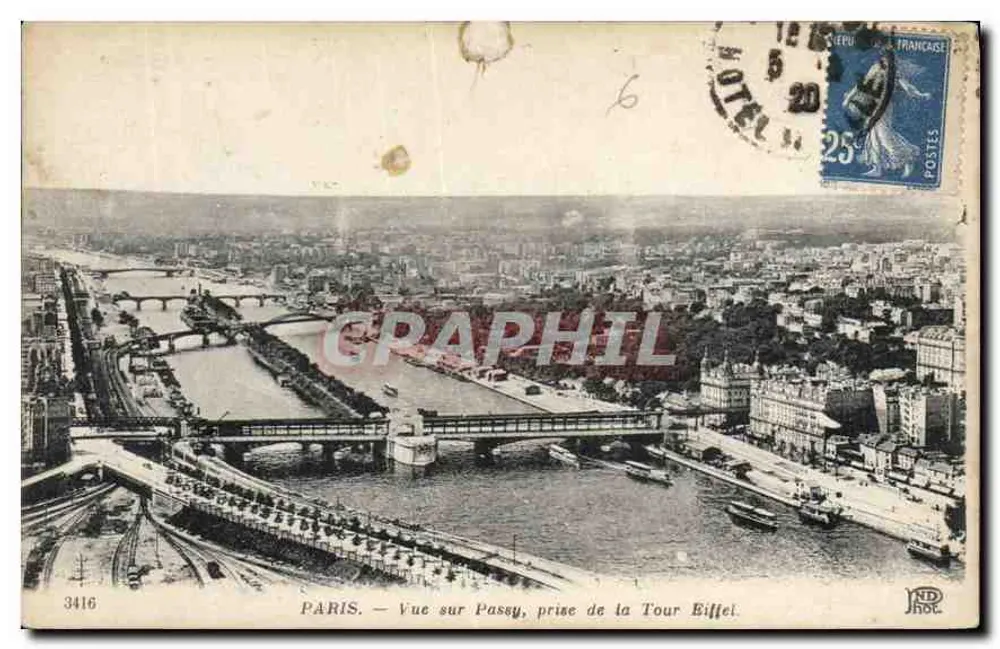 PARIS — Vue sur Passy, prise de la Tour Eiffel — NDH, n° 3416 - Frente