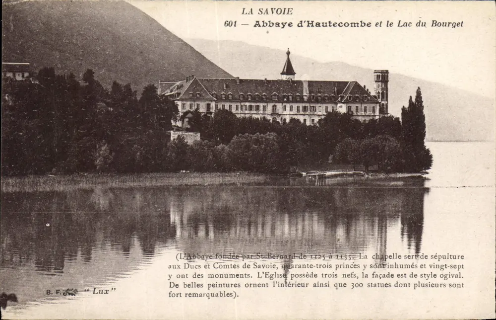 La Savoie — Abbaye d'Hautecombe und See Bourget — B.F. Lux n°601 - Vorderseite