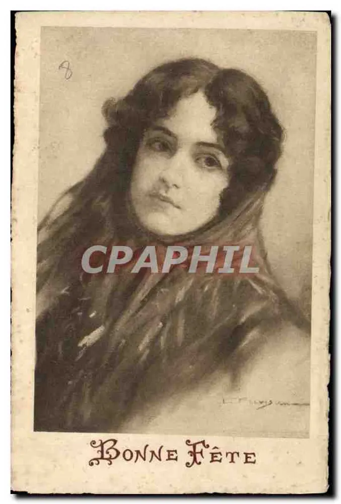 Jovem mulher — Boa Festa — Raphael Tuck & Fils, Paris, Série 280 - Frente