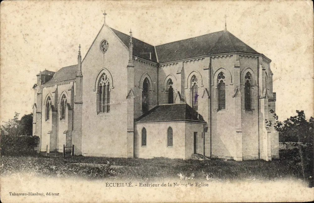 Écueillé — Äußere Ansicht der neuen Kirche — Verlag Tabareau-Blanluet - Vorderseite