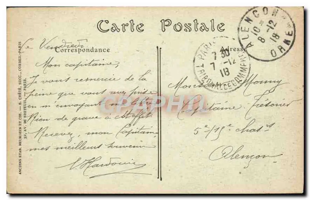 Paris — O Panteão — NDHOP, n° 311 - Verso