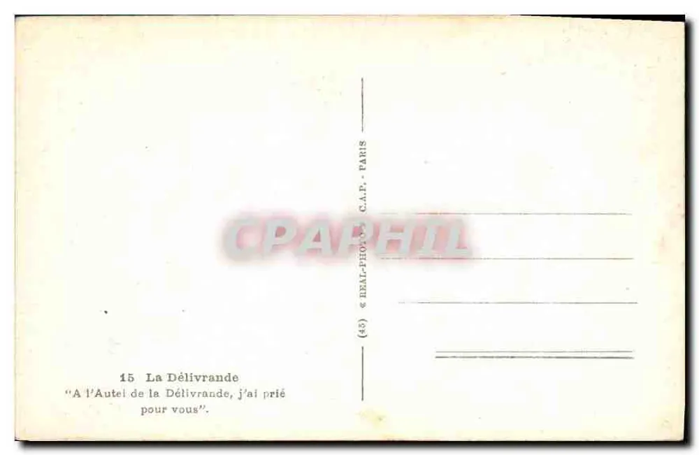 Altar der Erlöserin — Innenansicht einer gotischen Kirche — Verlag REAL-PHOTO, Paris - Rückseite