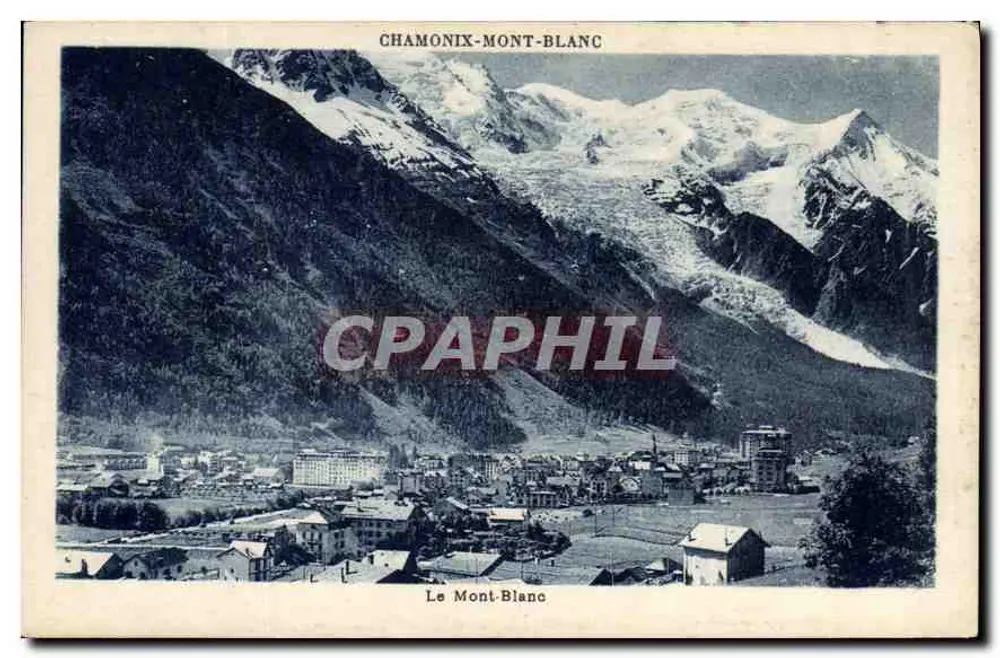 Chamonix-Mont-Blanc — Wzgórze Mont-Blanc — G. Tairrau, Fototypia, Chamonix-Mont-Blanc - Awers