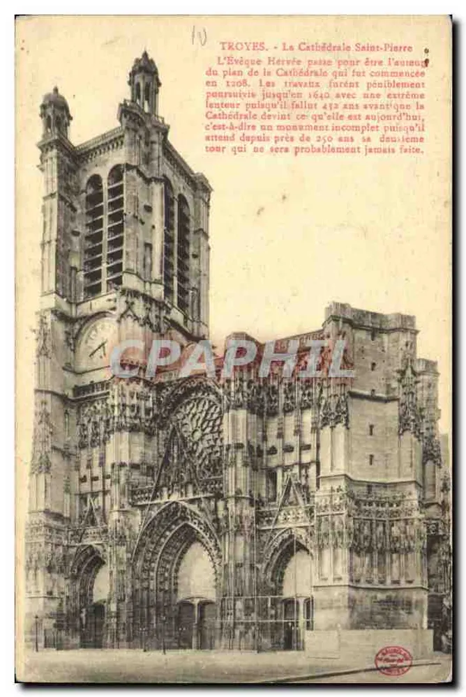Troyes - A Catedral de São Pedro — texto histórico — editor não visível - Frente