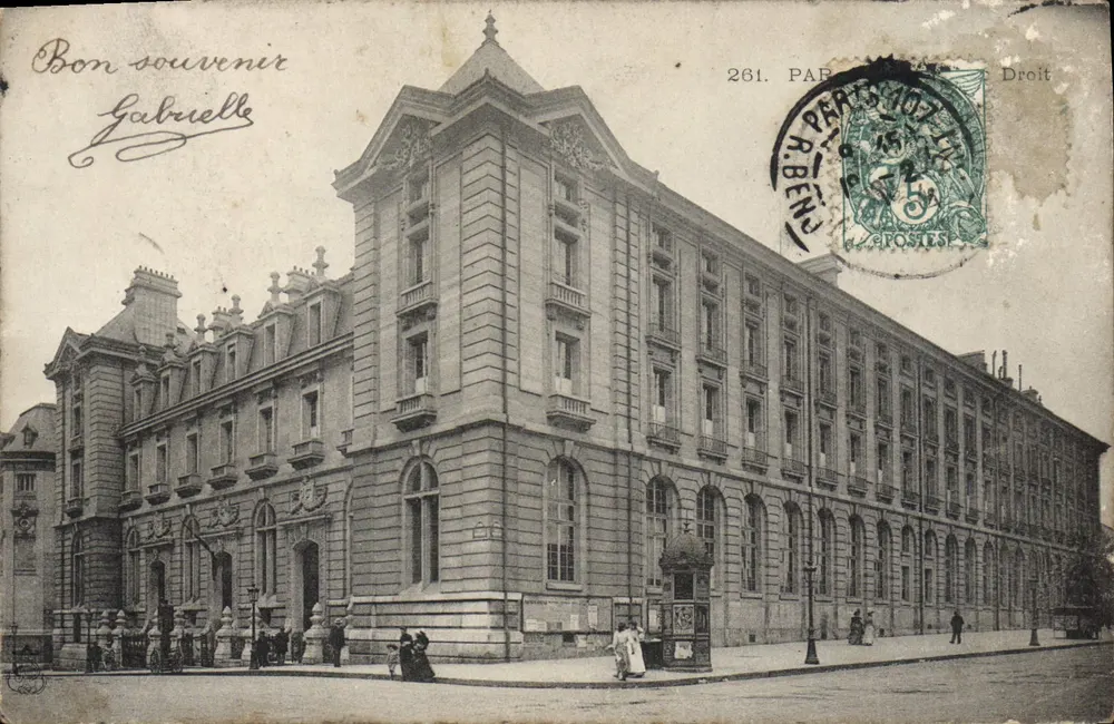 Hotel de Ville de Paris — vista da fachada — editor Gabriel, n° 261 - Frente