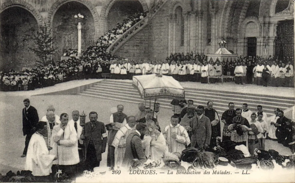Lourdes — La Bendición de los Enfermos — LL. n° 260 - Anverso