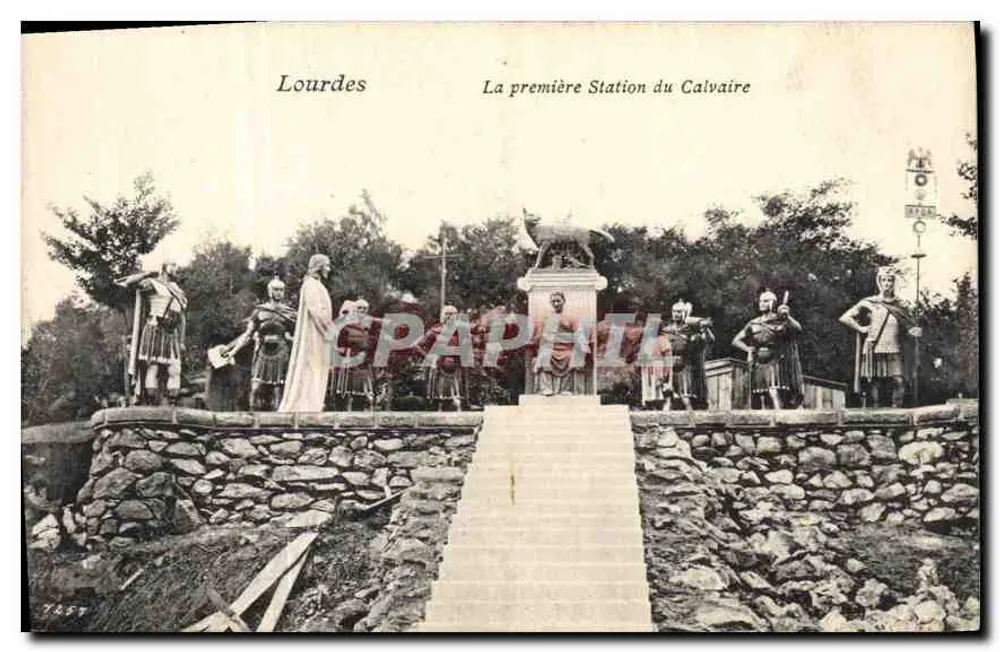 Lourdes — Die erste Station des Calvariums — Nr. 7457 - Vorderseite