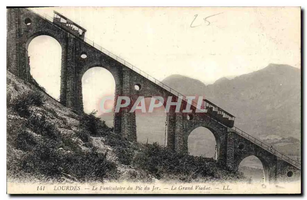 Lourdes — Der Funicular des Pic du Jer — Der Große Viadukt — L.L. - Vorderseite