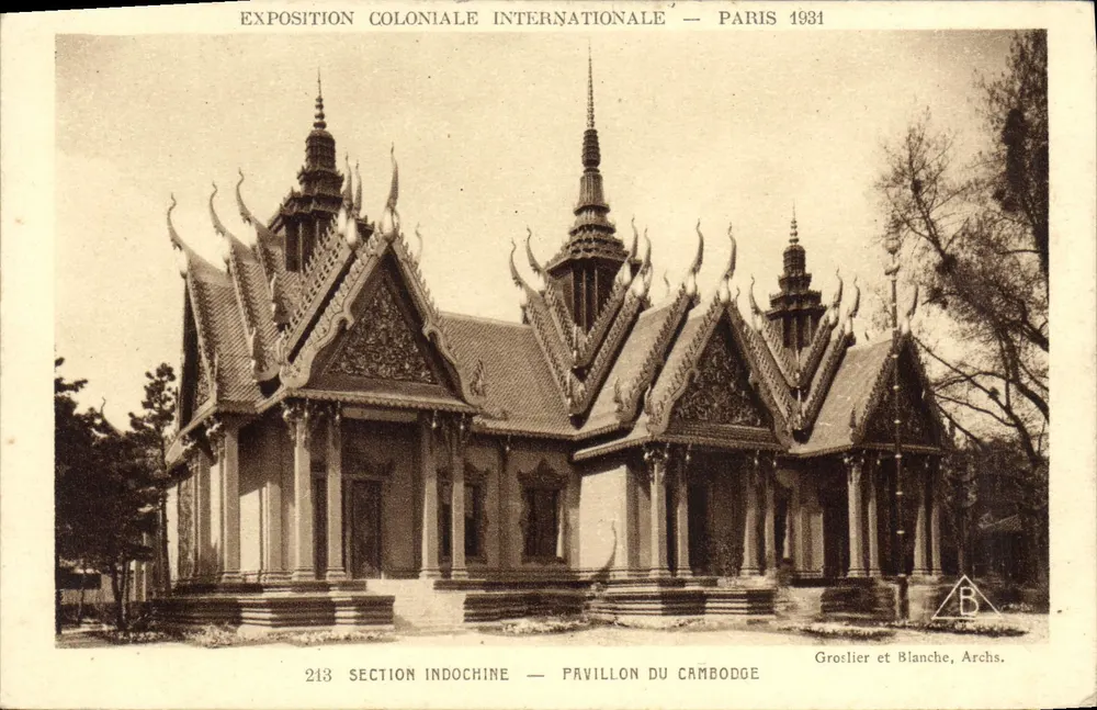 Pavillon Kambodschas — Indochina-Abteilung — Internationale Kolonialausstellung Paris 1931 - Vorderseite