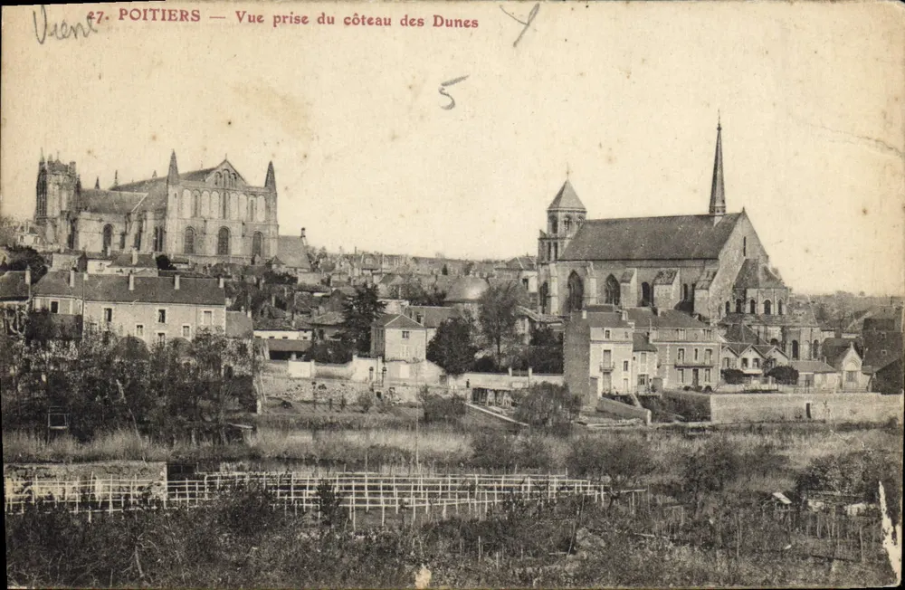 Poitiers — Ansicht vom Dunes-Hügel — Varenne, Nr. 27 - Vorderseite