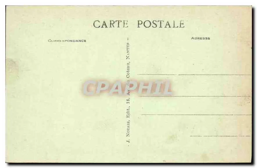 Fischboote auf ruhigem Meer — Serie 102 — J. Nozais, Nantes - Rückseite