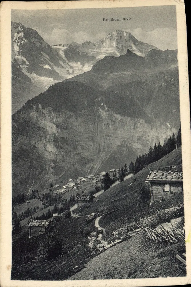 Breithorn 3770 — vista panorâmica alpina — editor Wehrli A. & C. Zürich - Frente