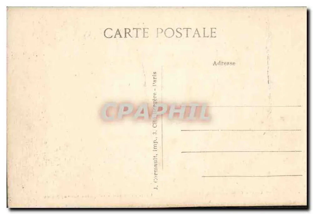 PARIS — Ópera e Estação do Metrô — J. Carnault, Imp. 3, Chaussée d'Antin - Verso