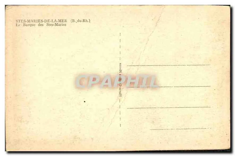 Stes-Maries-de-la-Mer — Das Boot der Heiligen von Stes-Maries — Verlag C. Macon - Rückseite