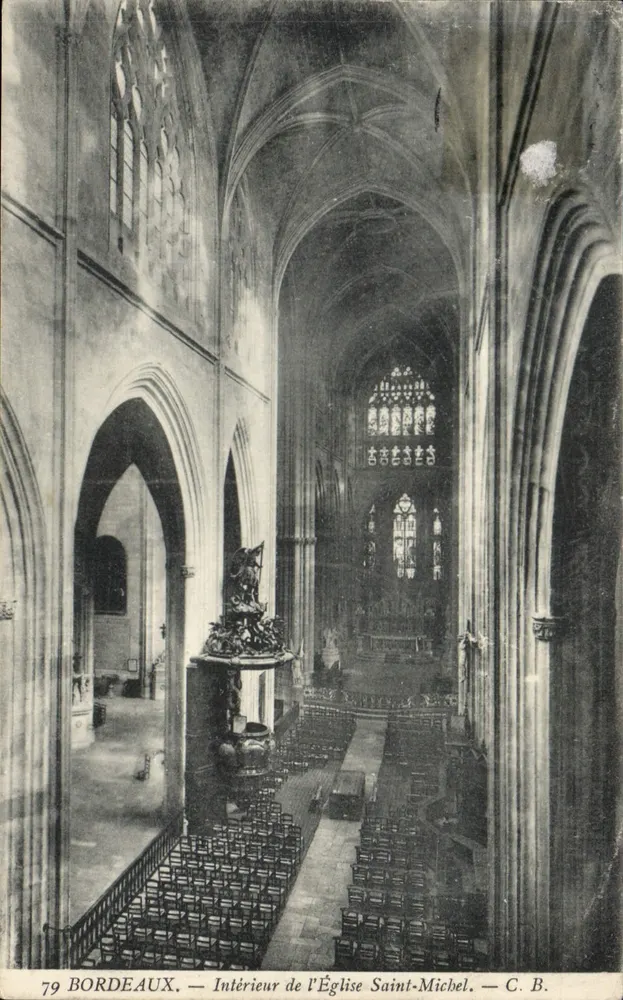 Interior de la Iglesia de San Miguel — Bordeaux — C. B. - Anverso
