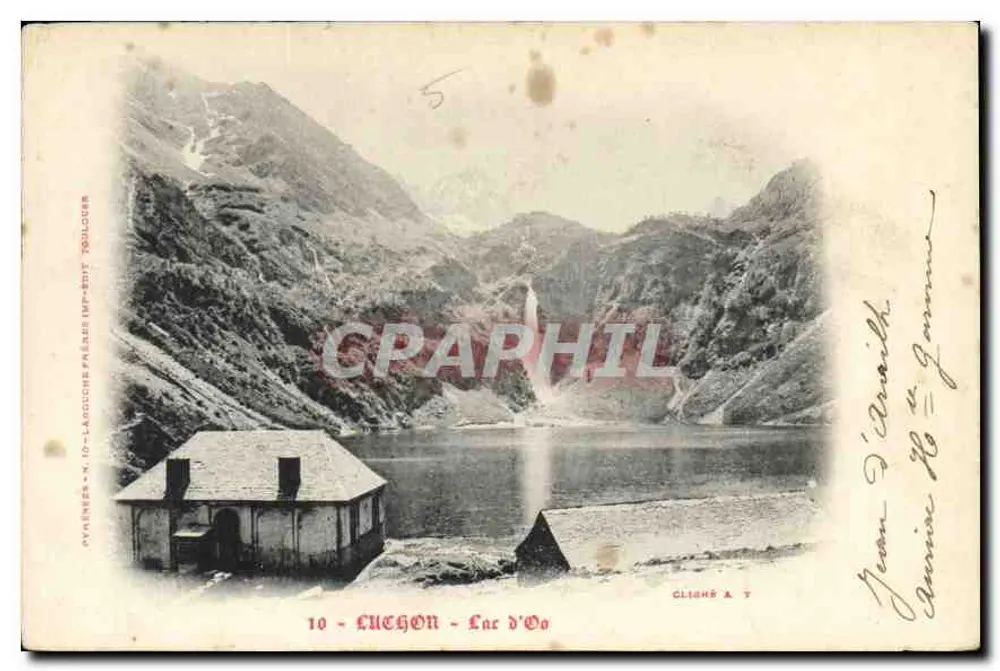 Lac d'Och - Vue du lac et d'une petite maison - Éditeur Clighé & T, Pyrénées - Frente