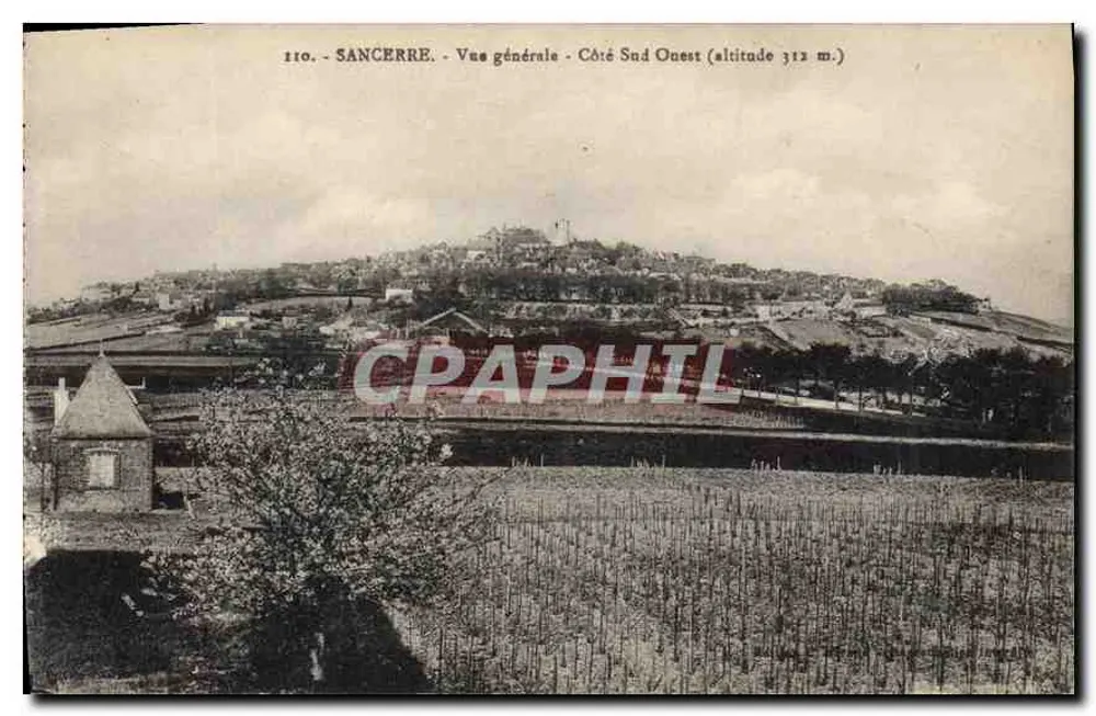 Sancerre — Allgemeine Aussicht — Südwestseite (Höhe 312 m.) - Vorderseite