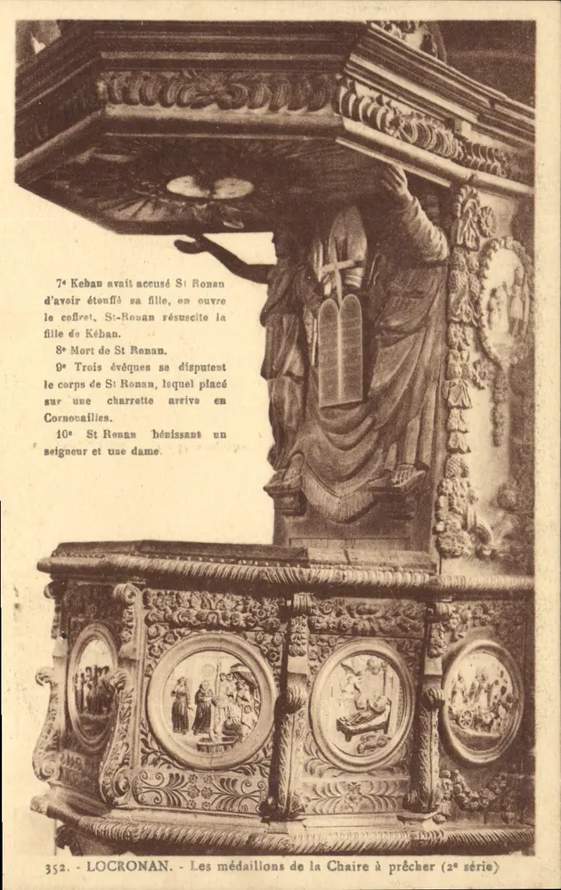 Locronan — Die Medaillons der Predigerbank (2. Serie) — Le Doaré, phot. Cateauclin - Vorderseite
