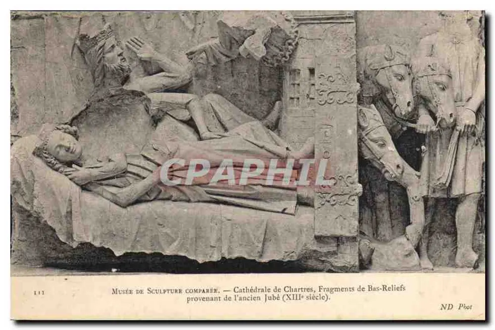 Fragmente von Basreliefs — Kathedrale von Chartres — 13. Jahrhundert — ND Piot - Vorderseite