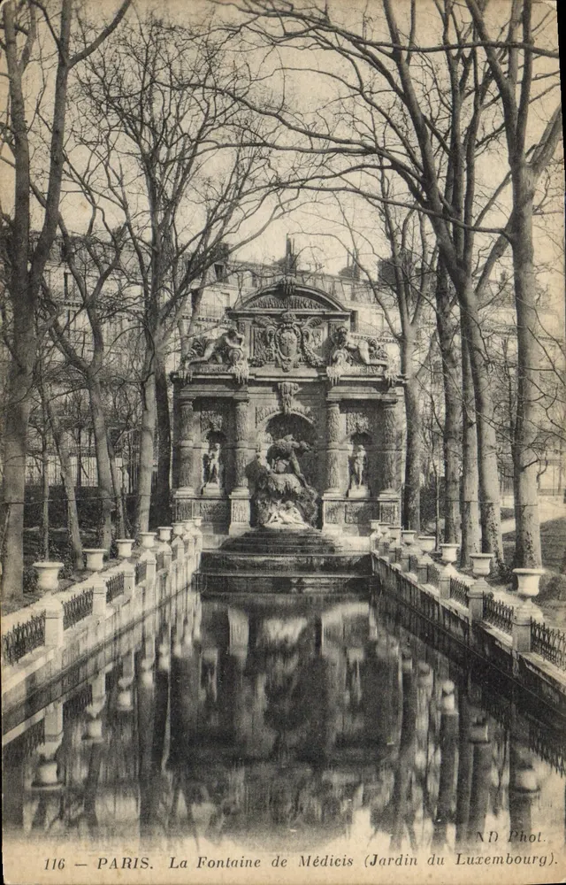 Paris — Die Medici-Fontäne (Jardin du Luxembourg) — ND Phot. n°116 - Vorderseite