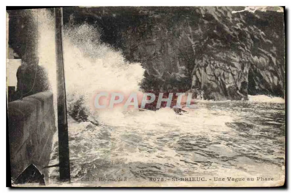 Saint-Brieuc - Eine Welle am Leuchtturm — Coll. B. Harmonie, St-R, n° 5078 - Vorderseite