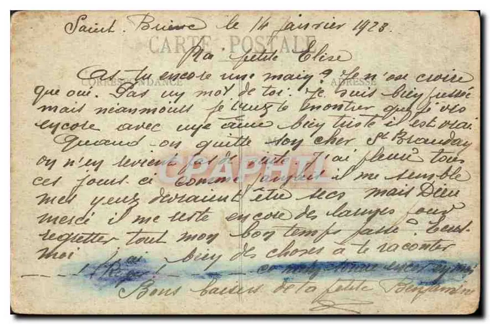 Saint-Brieuc - Eine Welle am Leuchtturm — Coll. B. Harmonie, St-R, n° 5078 - Rückseite