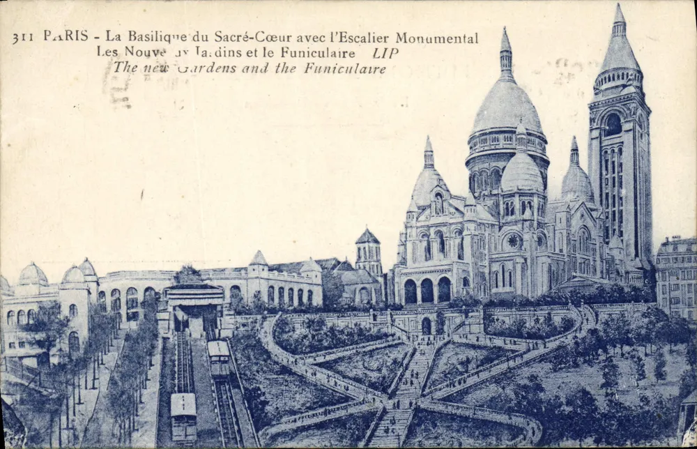 Paris - Die Basilika des Heiligen Herzens mit der Monumentalen Treppe — LIP - Vorderseite