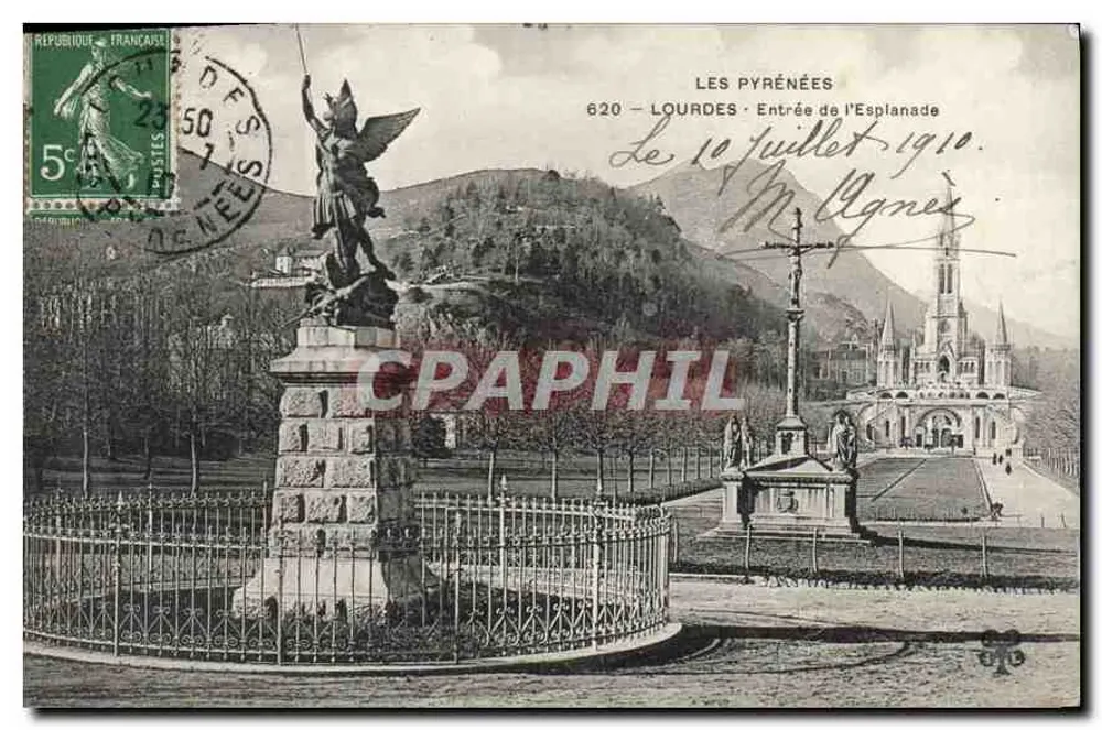 Lourdes — Invoer van de Esplanade — Uitgever niet zichtbaar, serie nummer 620 - Voorkant