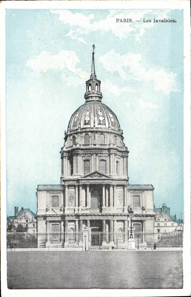Paris — Les Invalides — Editor HENRI BERNARD, número de série não visível - Frente