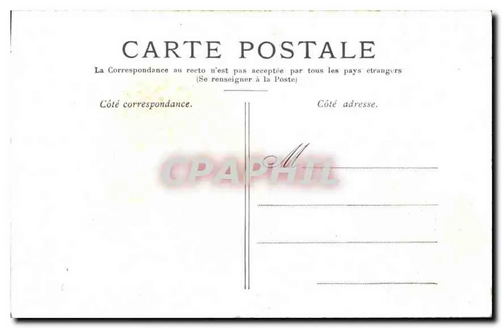 Paris — A Estátua da República — Editor não identificado, número de série não visível - Verso