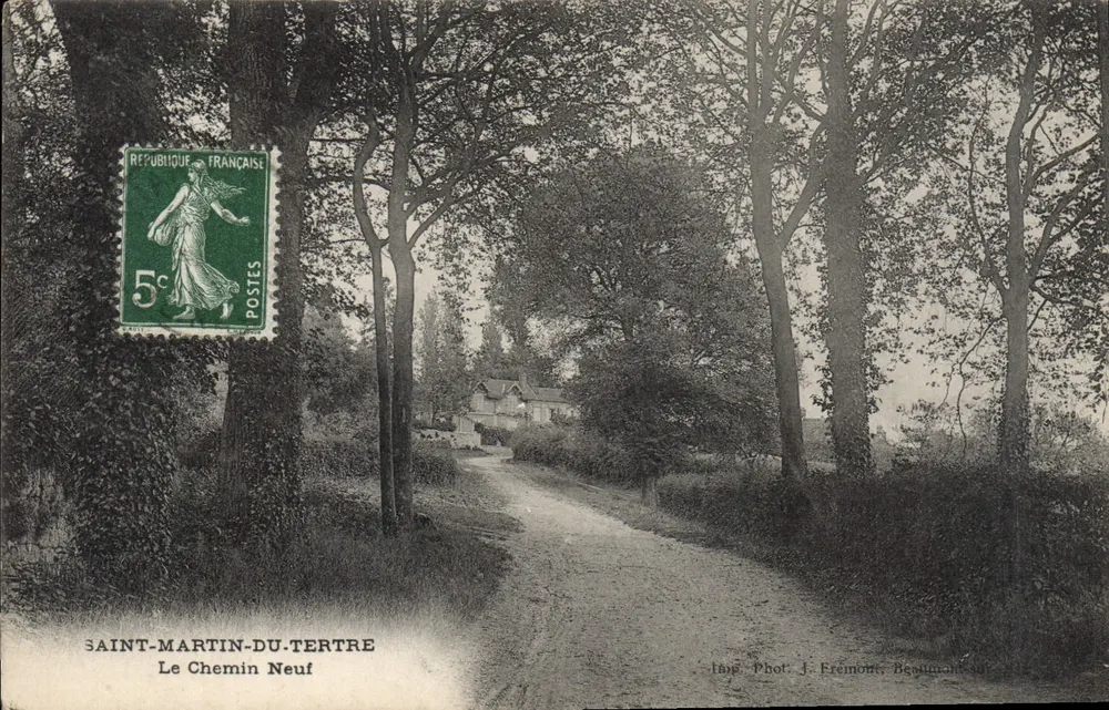 Saint-Martin-du-Tertre — Il nuovo sentiero — Foto. J. Frémont, Beaulaincourt - Recto