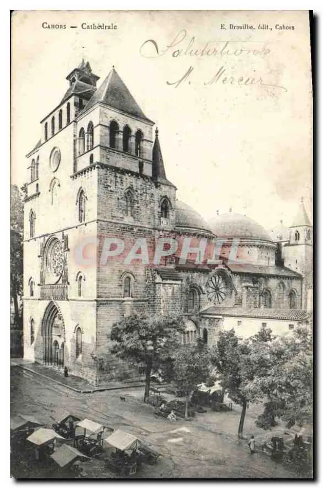 Cahors — Catedral — E. Dreuilhe, editor, Cahors - Frente