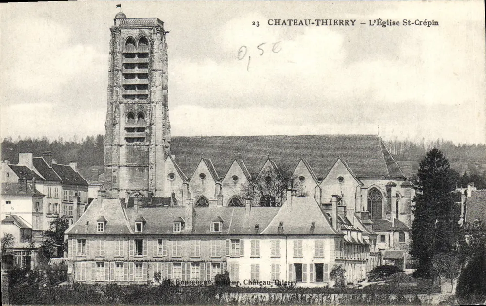 Château-Thierry — A Igreja de São Crépin — Editor Bonnefonds, n°23 - Frente