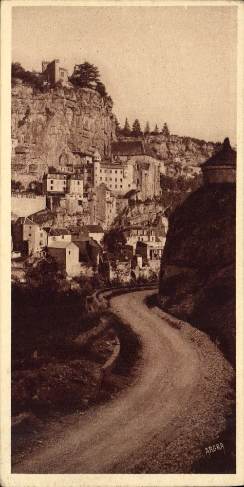 Rocamadour — vista da estrada de Cahors — Arts Graphiques Toulouse - Frente