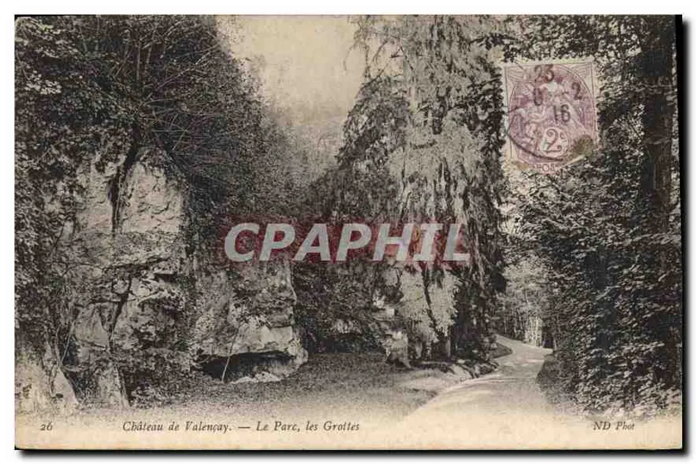 Castelo de Valençay — O Parque, as Grutas — ND Phot - Frente