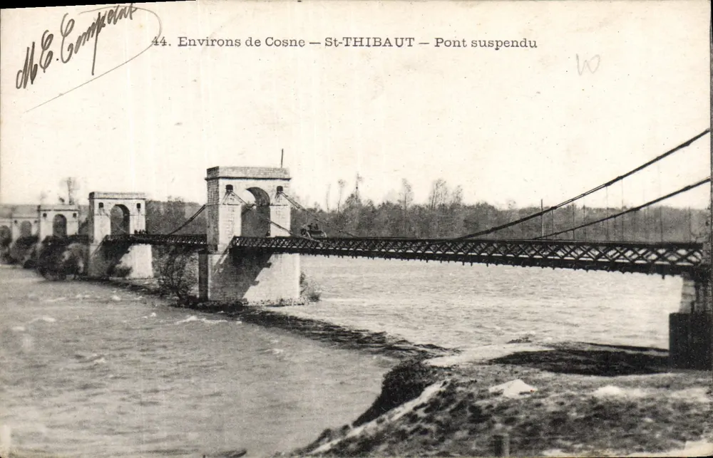 Ambientes de Cosne — St-THIBAUT — Ponte suspensa — M. E. Compoilat - Frente