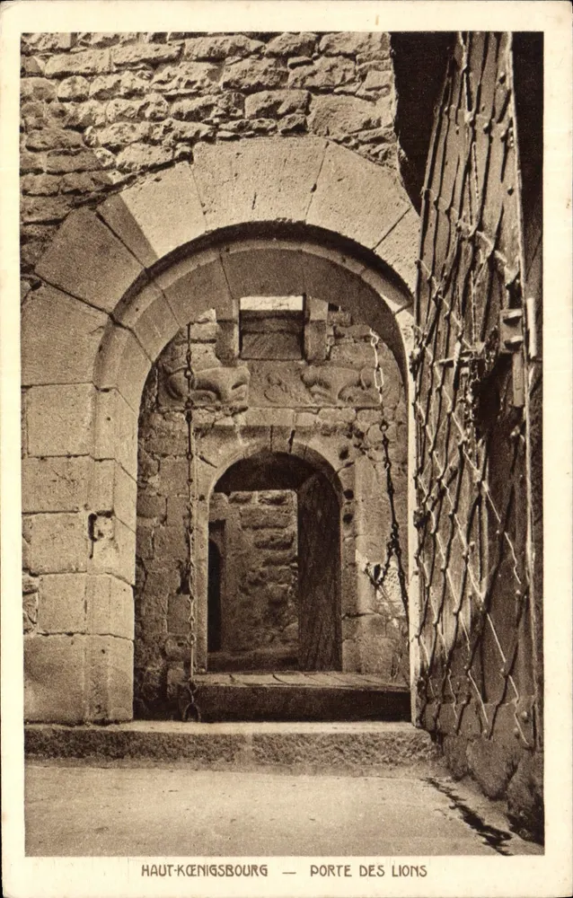 Haut-Kœnigsbourg — Tor der Löwen — Braun & Cie, Imp. (Haut-Rhin) — 707 - Vorderseite