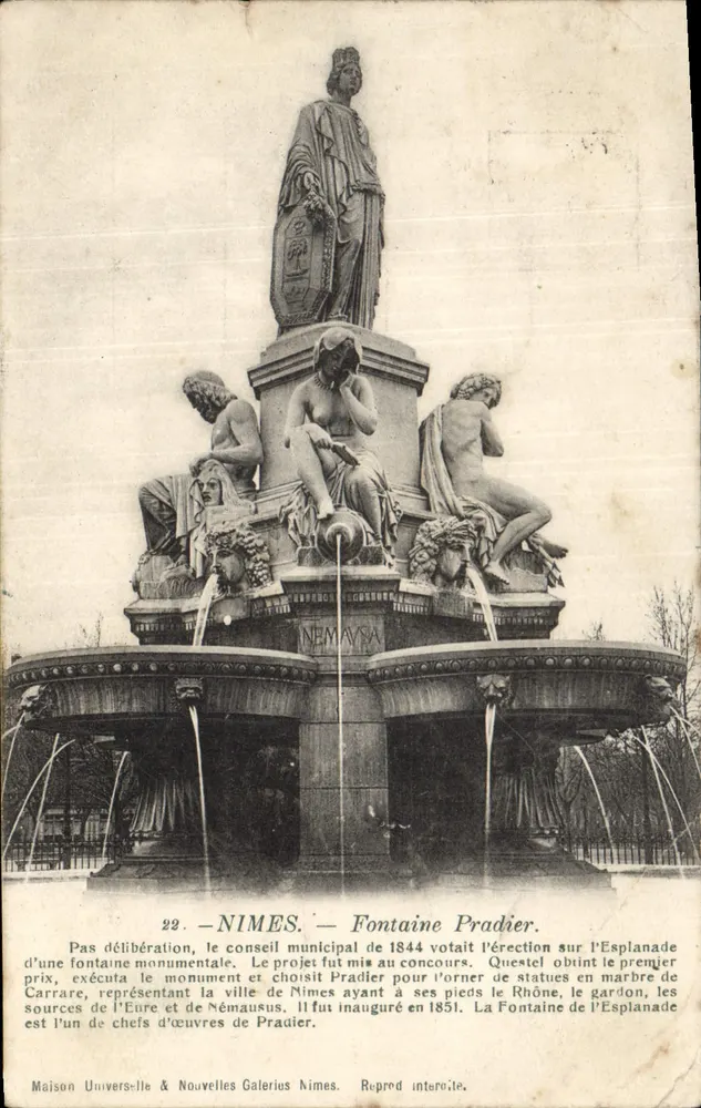 Nîmes — Fontaine Pradier — Maison Universelle & Nouvelles Galeries Nîmes, n°29 - Awers