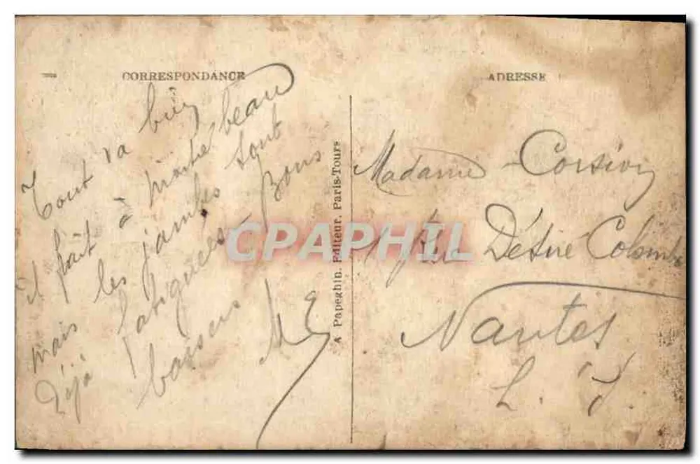 Paris - O Hotel-de-Ville — editor A.P. n°120 - Verso